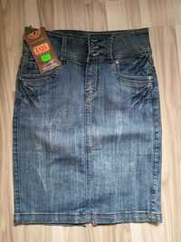 spódnica jeans jeansowa ołówkowa 26 S nowa z metką
