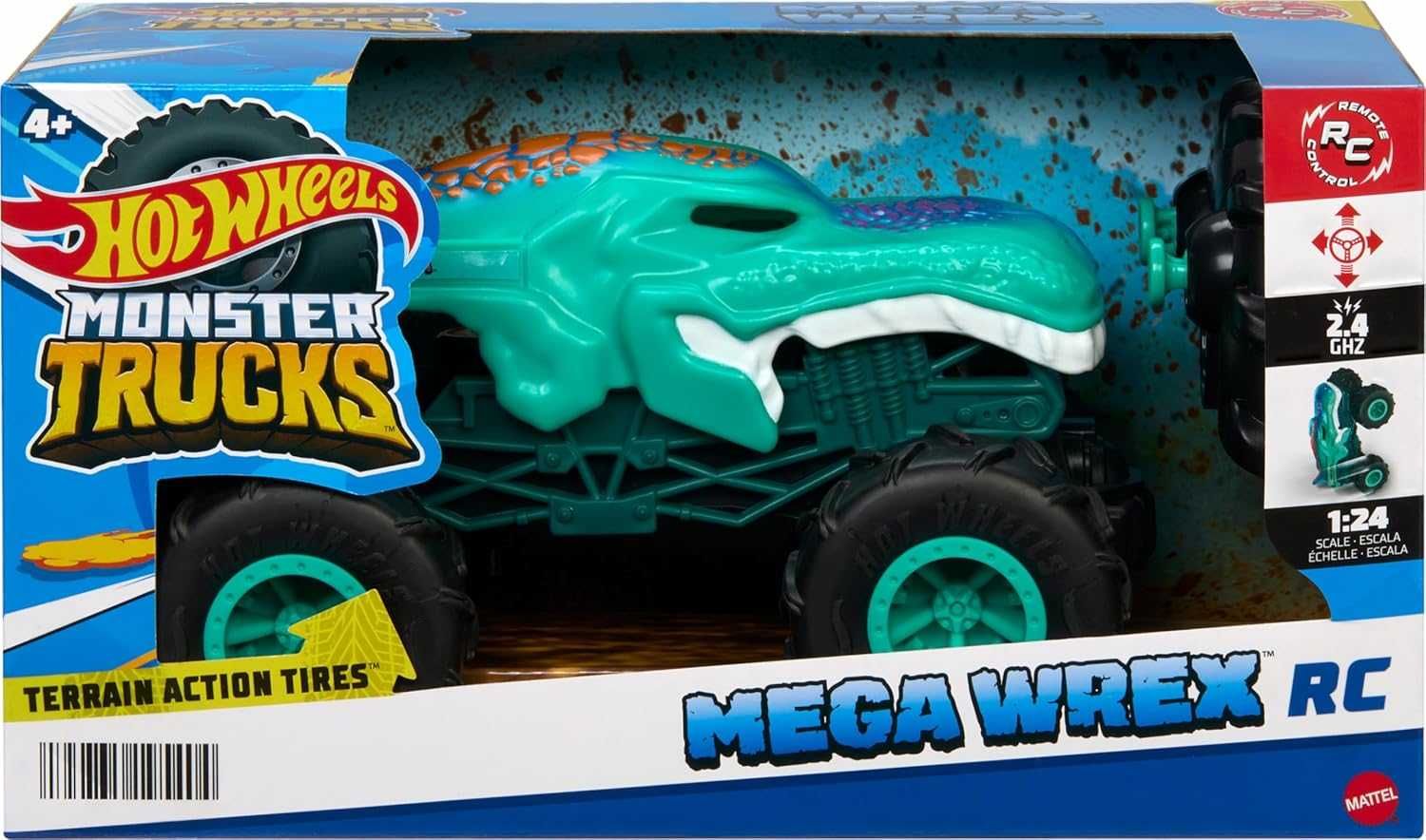 Hot Wheels Monster Truck RC, Mega-Wrex in 1:24 Машинка пульт хот вілс