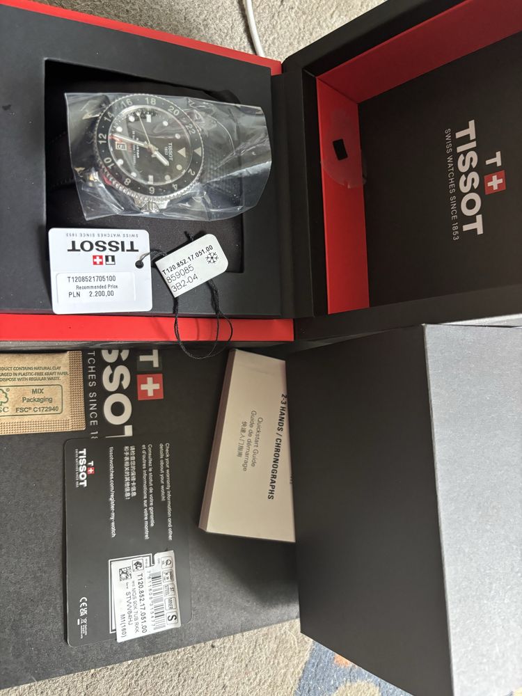 Zegarek TISSOT SEASTAR 1000 quartz  GMT nowy