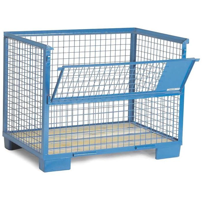Palete metálica Azul Empilhavel - gitterbox