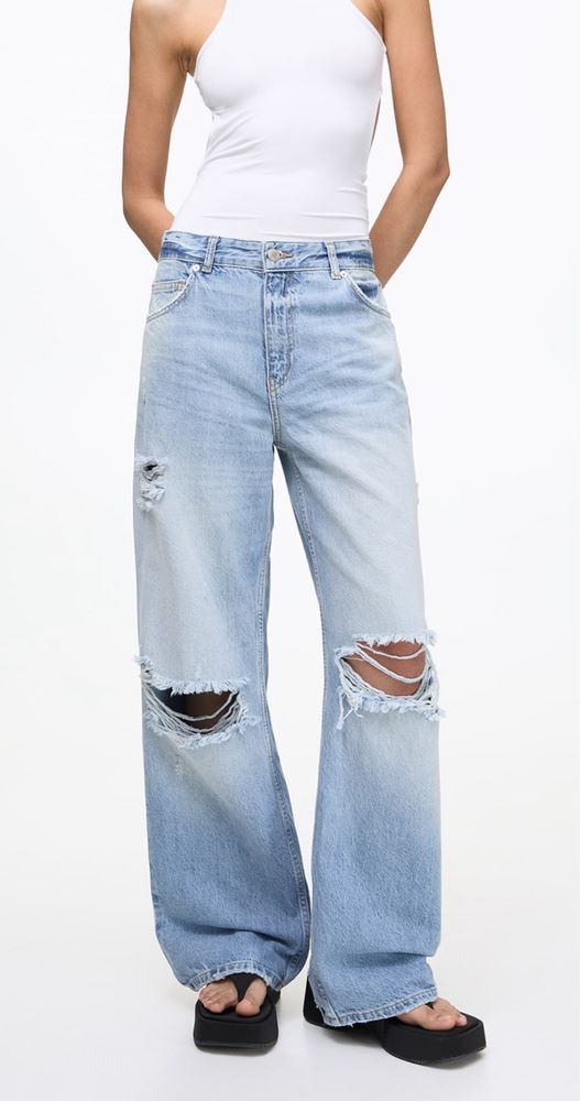 Джинси з потертостями Pull & Bear