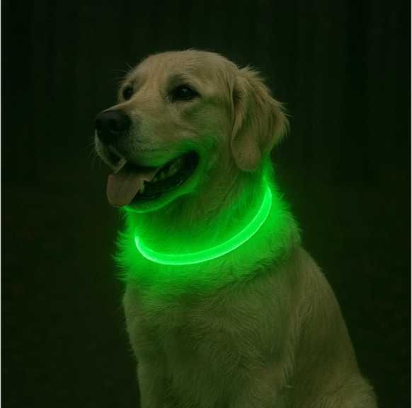 Ошейник светодиодный для собак, светящийся ошейник для животных