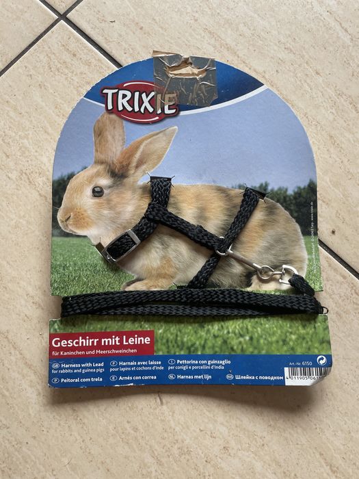 Smycz dla krolika Trixie czarne