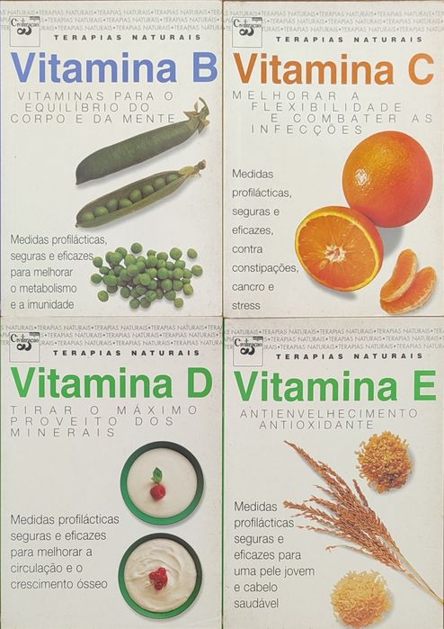 4 Livros sobre vitaminas (preço de conjunto)