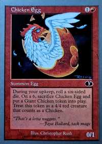 Magic the Gathering  - Chicken Egg  - Unglued Edition