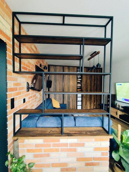 Regały LOFT (Na Wymiar) Stalowe aluminiowe. Spawanie Aluminium