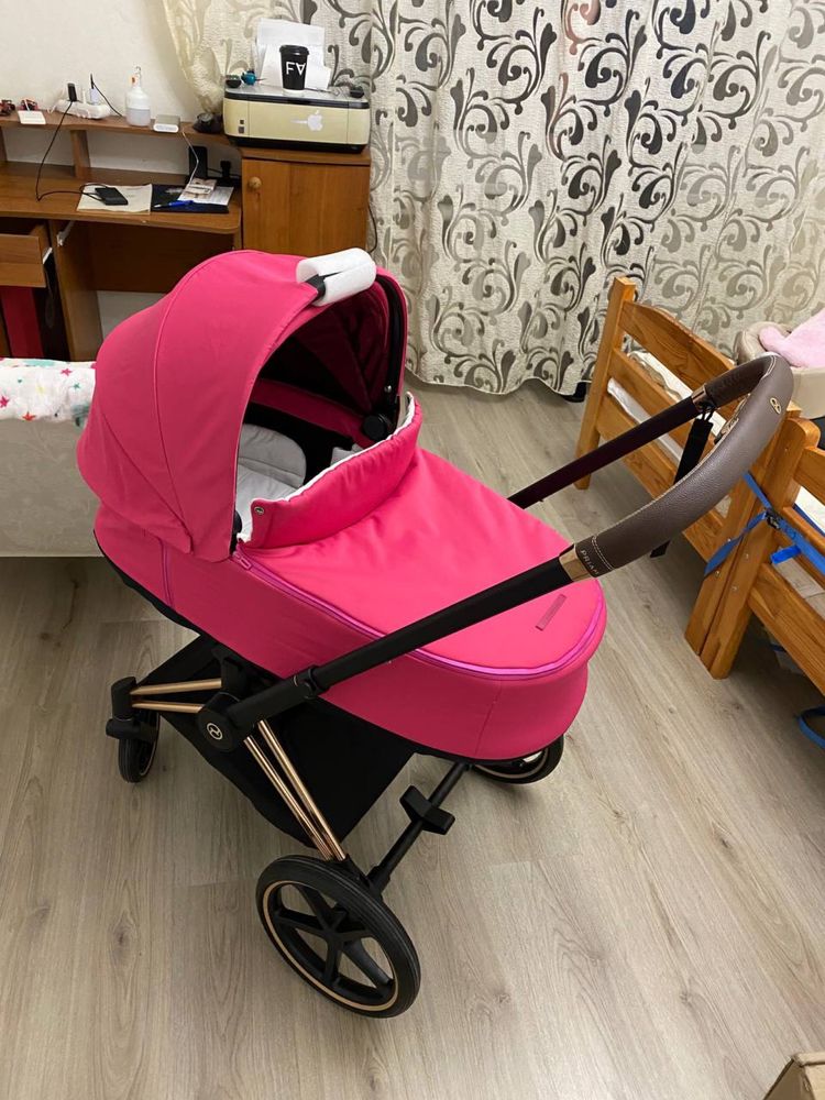 Коляска Cybex Priam 3в1 + дощовики та підстаканник