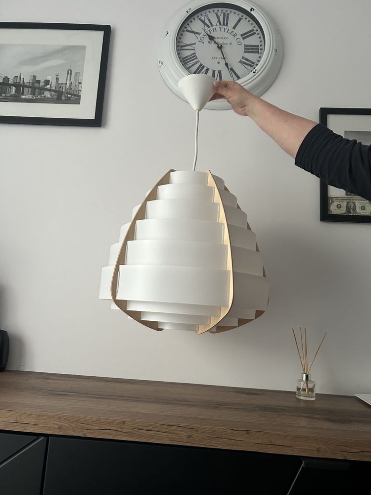 Lampa Ikea drewniana
