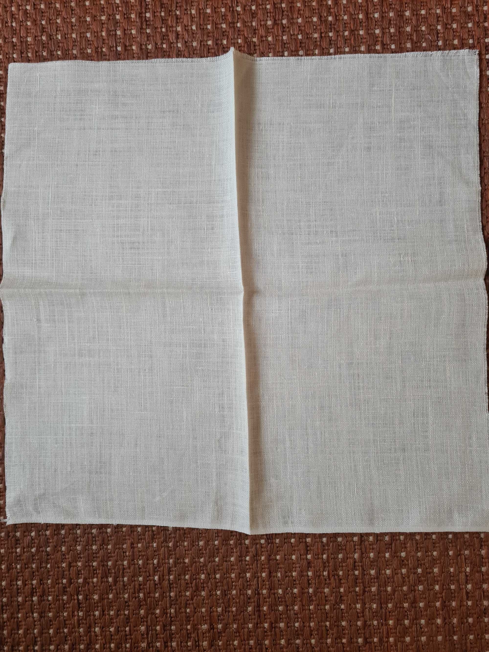 7 serwet 38x40cm, polski len 100%, 2 z oryg. wzorem haftu makowskiego