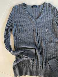 Gant stylowy męski pleciony sweter longsleeve