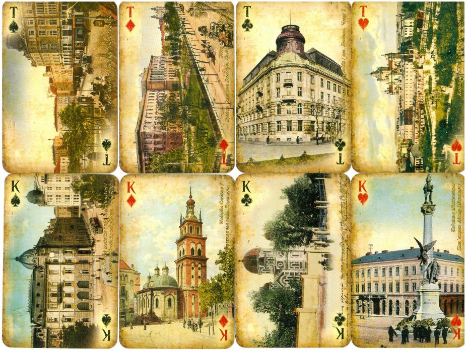 Карты игральные сувенирные, коллекционные - Львів 1910! (Львов 1910)
