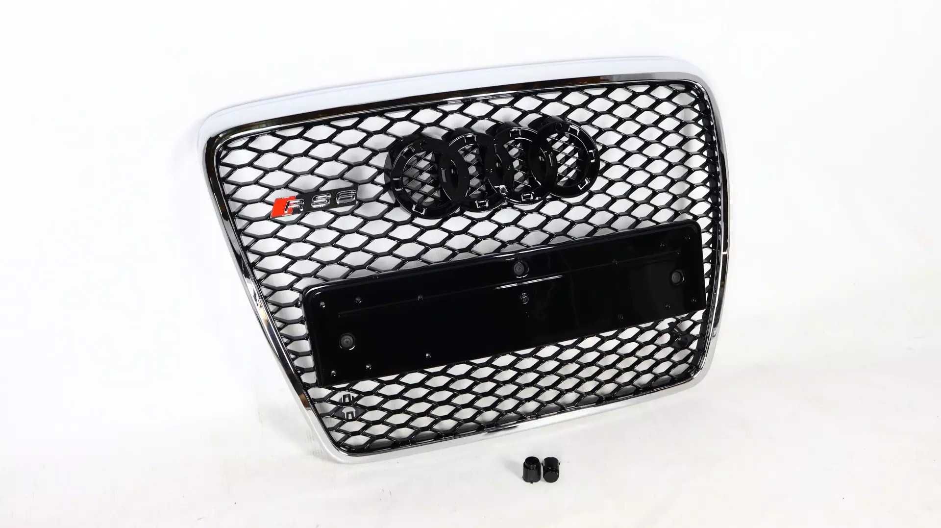 Atrapa Grill Audi A6 styl RS6 2008/2011 BLACK/Chrome Wysyłka gratis