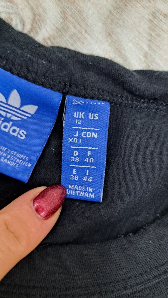 Adidas Orginals Paris Longsleeve crop bluza T Shirt XS logo kwiat