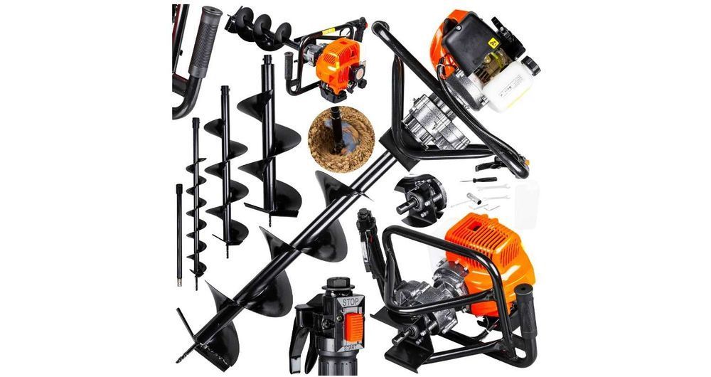 Mocna! 6.7KM WIERTNICA spalinowa GLEBOWA Świder DO GLEBY ZIEMI x3 wier