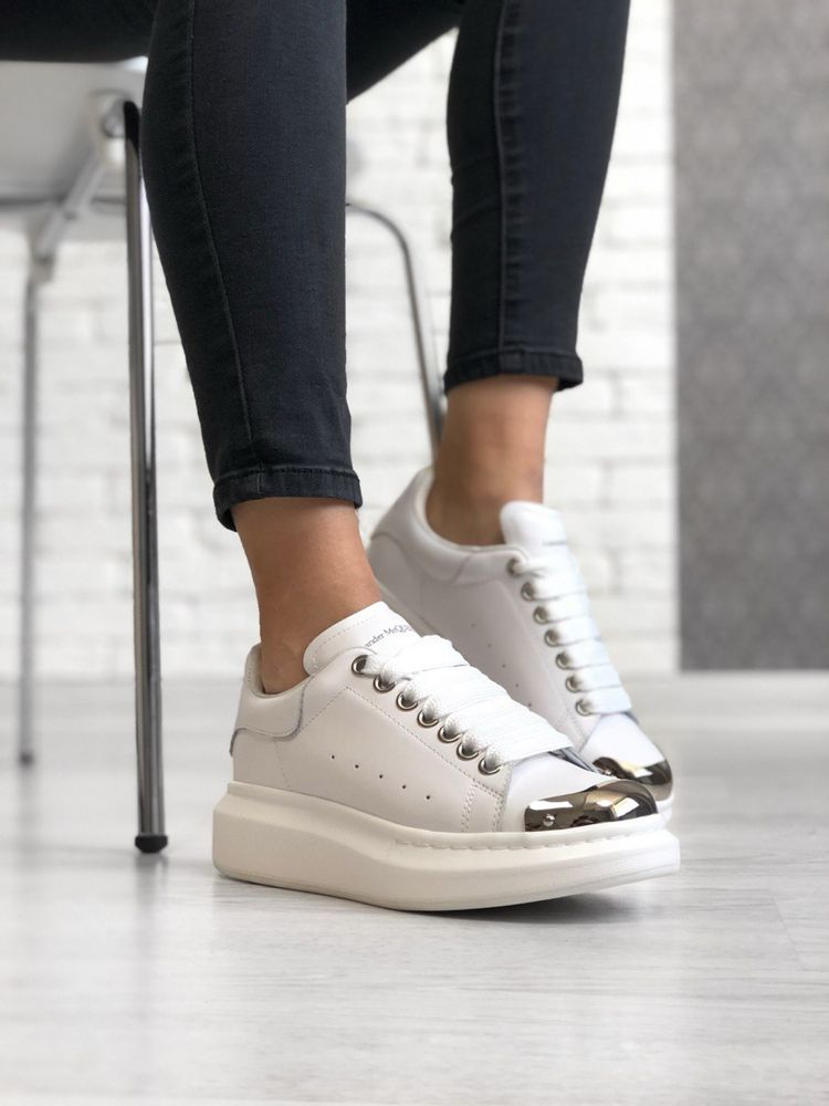 Sneakersy Alexander Mcqueen metal white