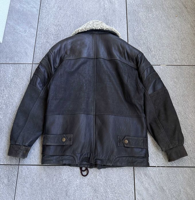 Kurtka skórzana pilotka AVIATOR skóra męska ocieplana podpinka r. XL