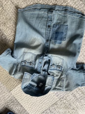 Koszula jeans krótki rekaw lato H&M