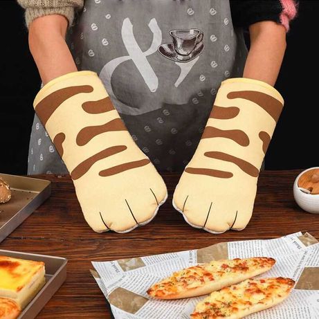 Кухонная перчатка Котик прихватка лапка кот подхватка аниме для горяч