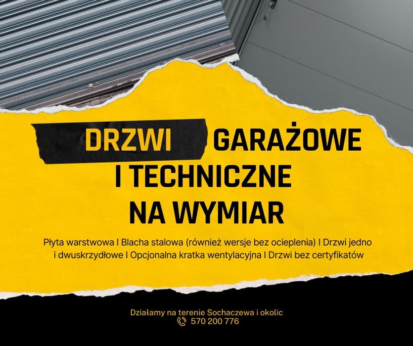 Drzwi garażowe, drzwi techniczne, garaże blaszane, wiaty