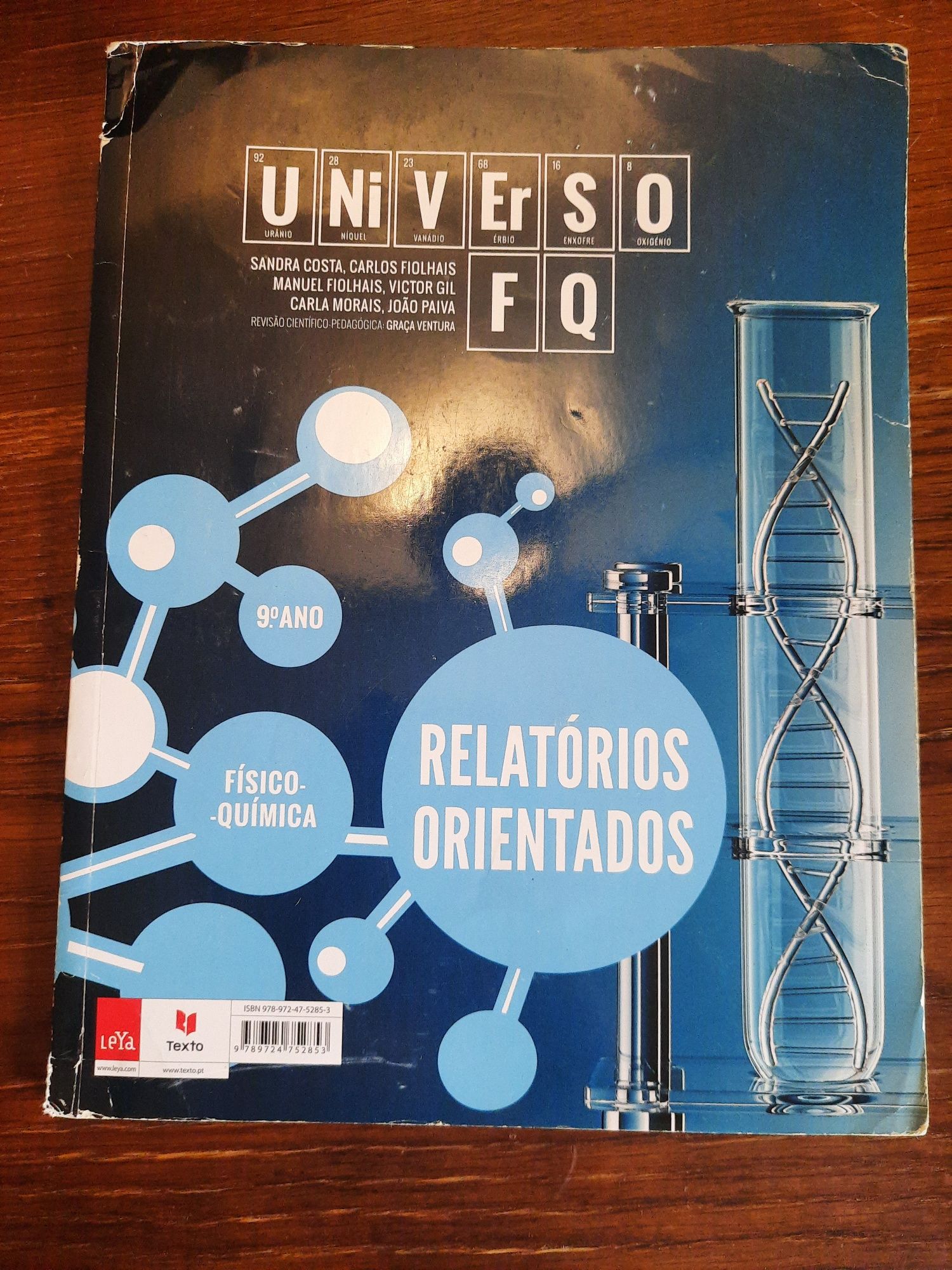 "Universo FQ: caderno de atividades" de físico-química 9o ano