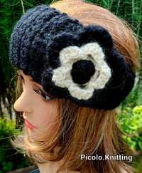 Recznie robiona opaska z kwiatkiem. Handmade headband with flower