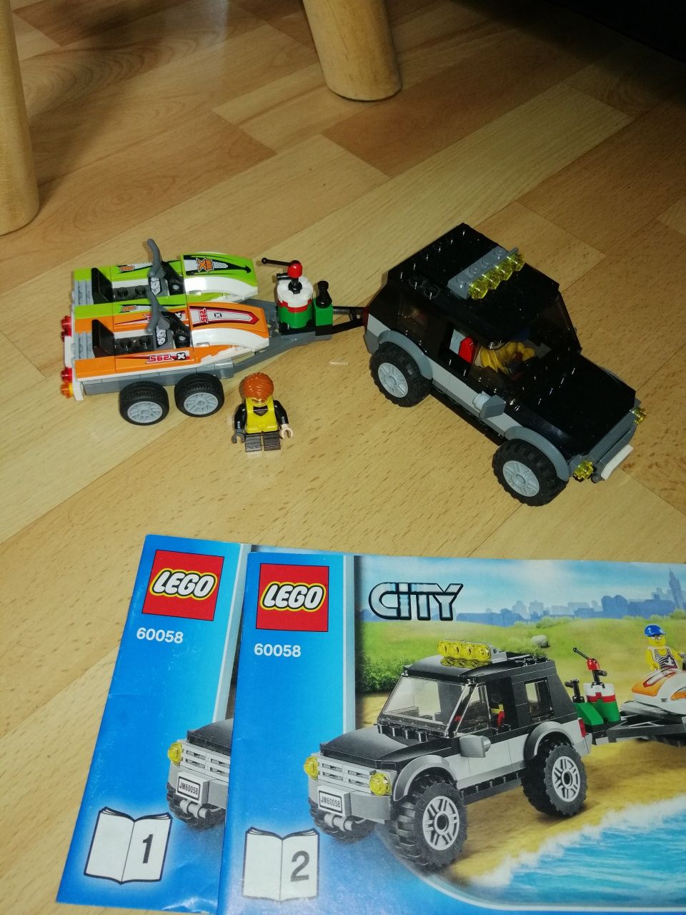 Klocki lego city jeep z motorówkami 60058