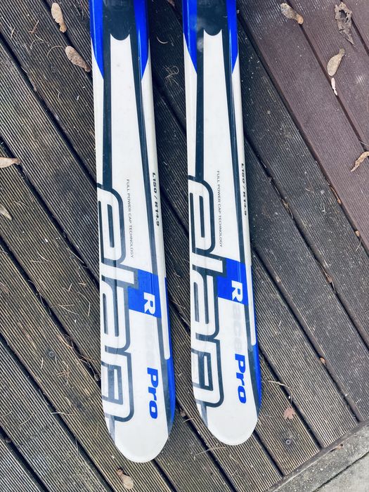Narty ELAN Race Pro L150 R14.9 150cm + kije narciarskie + opaski