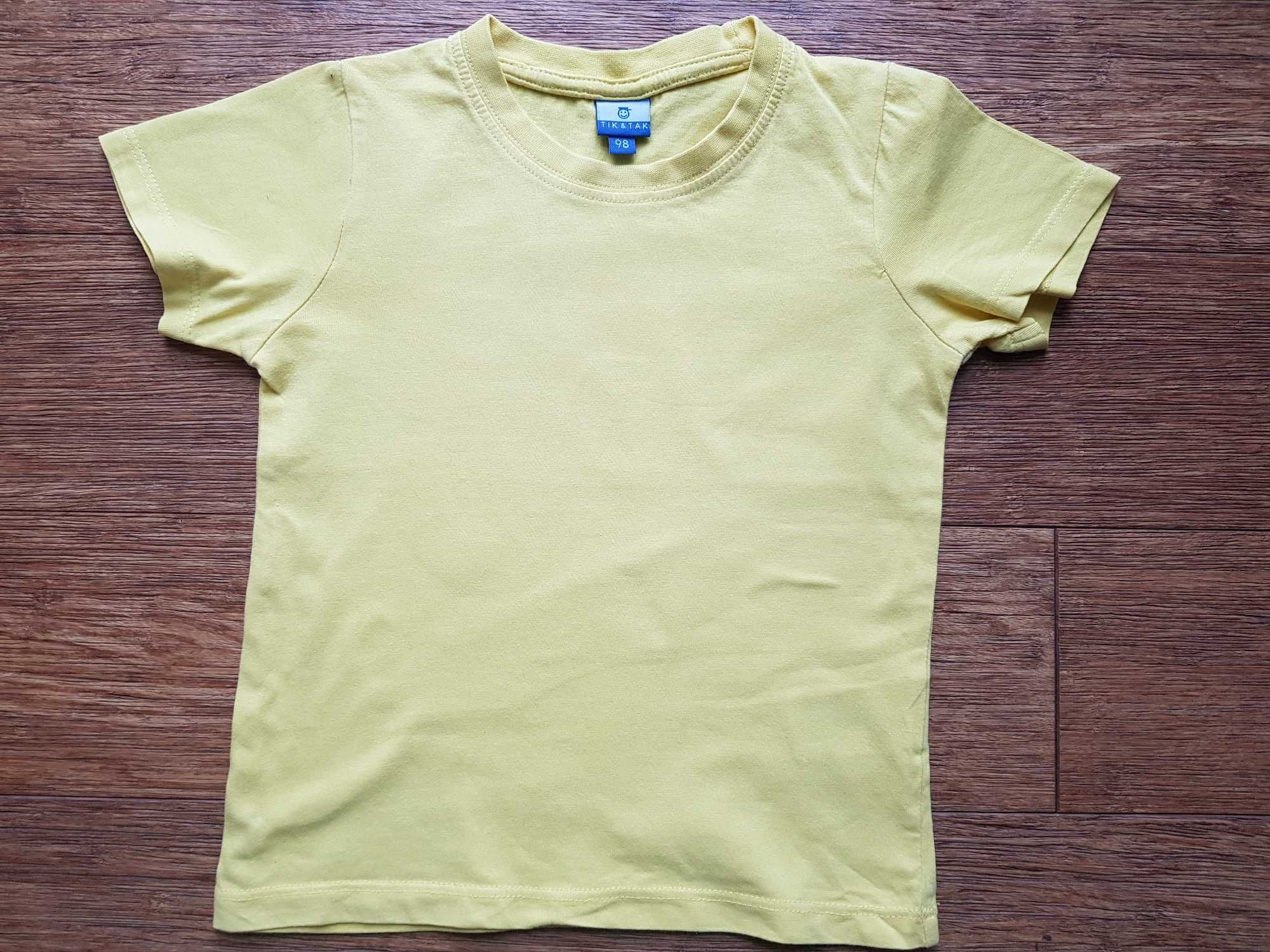 Tik & Tak – t-shirt chłopięcy w kolorze żółtym rozm. 98