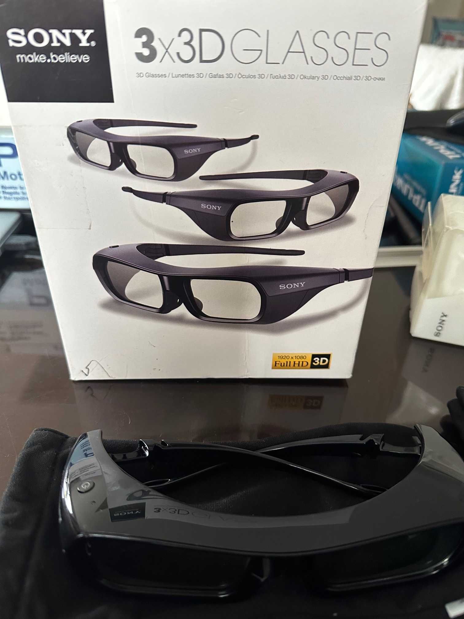 SONY TDG-BR250 Czarne okulary 3D aktywne 4 szt