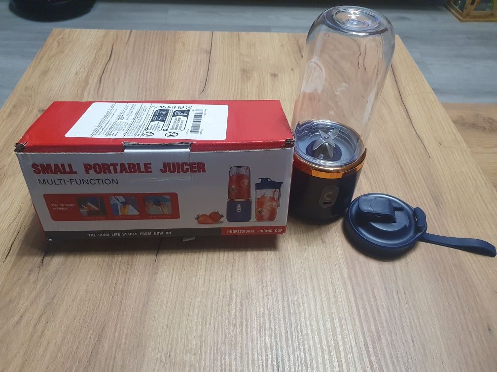 Nowoczesny przenośny blender USB 400ml stal nierdzewna NOWY