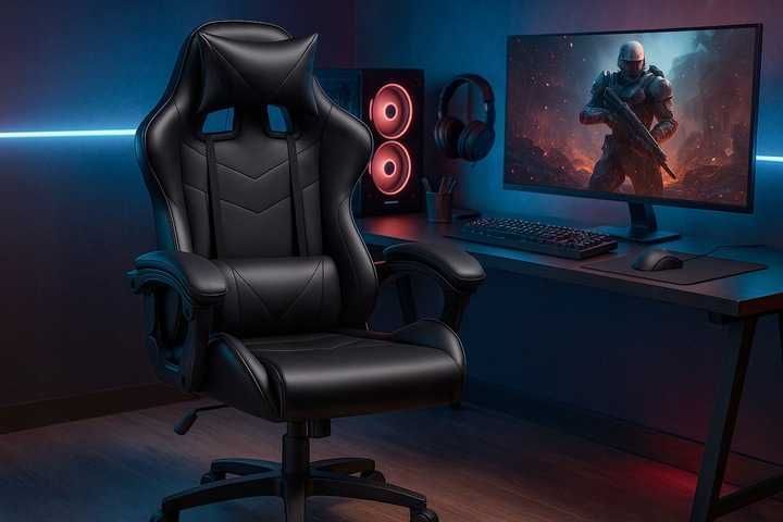 NOWY Fotel Dla Gracza Gamingowy Krzesło Ergonomiczne Do Biurka Pracy