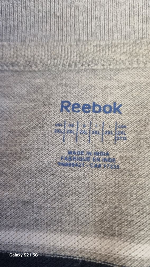 Koszulka polo w paski Reebok według  metki 2XL.