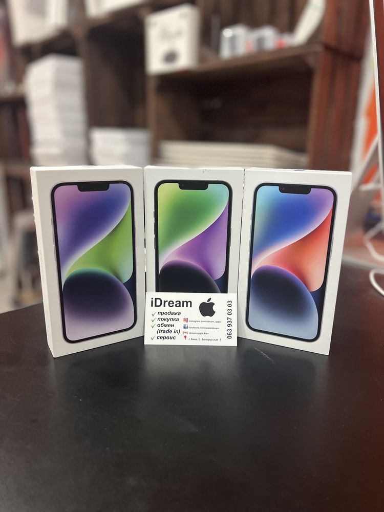 Apple iPhone 14 128 gb Blue ГАРАНТИЯ от МАГАЗИНА! ОБМЕН! С Сим картой