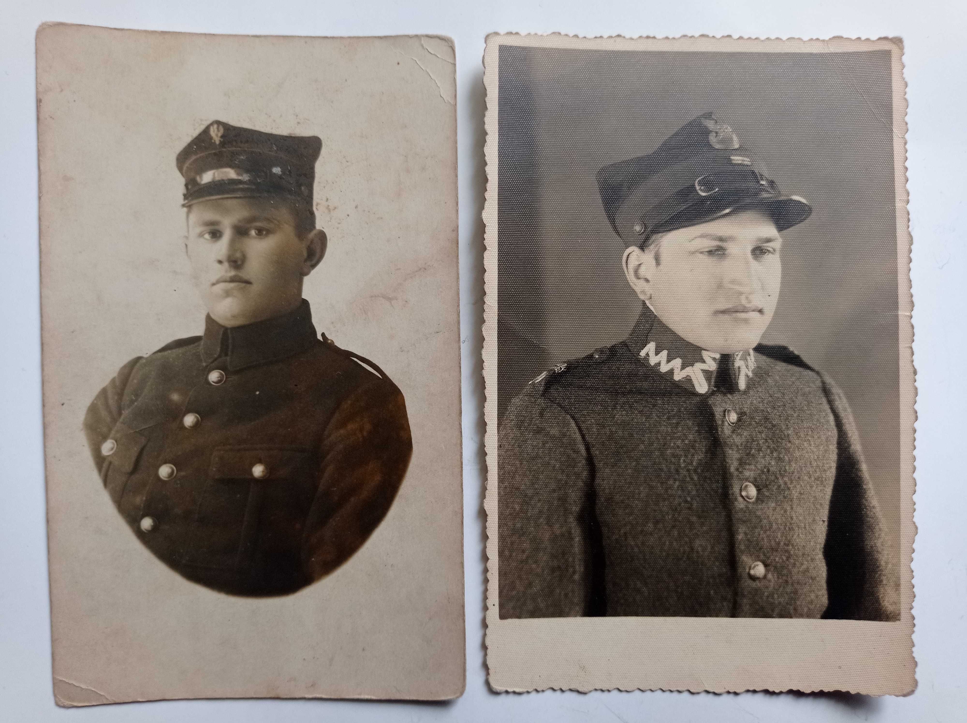 Żołnierze - stare zdjęcia 1920-40 - Sosnowiec, Kraków, Dukla -11 szt.