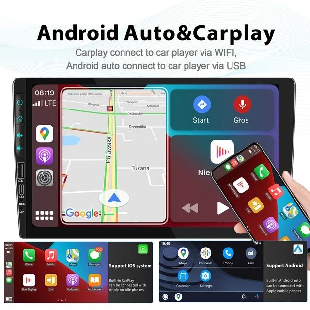 Rádio Android 11 2din 2/32GB CARPLAY GPS WiFi RDS Universal 9' NOVO