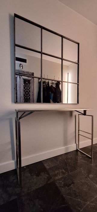 Lustro loftowe z konsolą