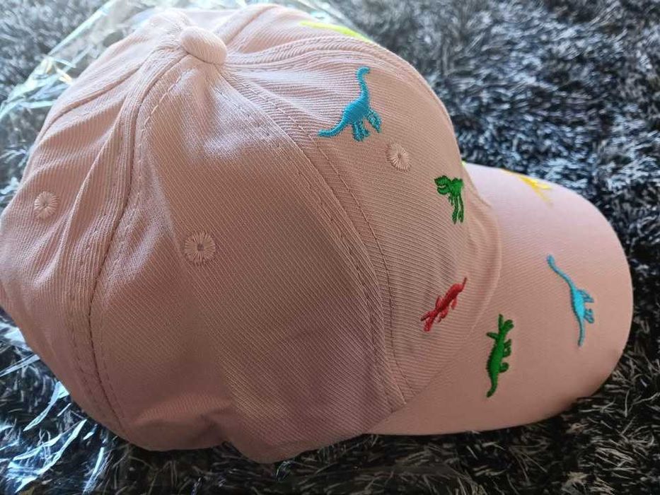 Boné para criança dinossauros azul, preto ou rosa