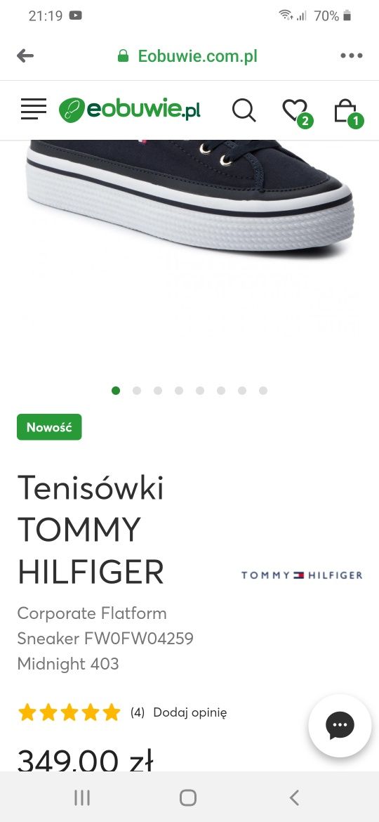 Nowe trampki Tommy Hilfiger 36