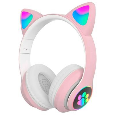 Auscultadores Bluetooth tipo gato com RGB - Novos com garantia