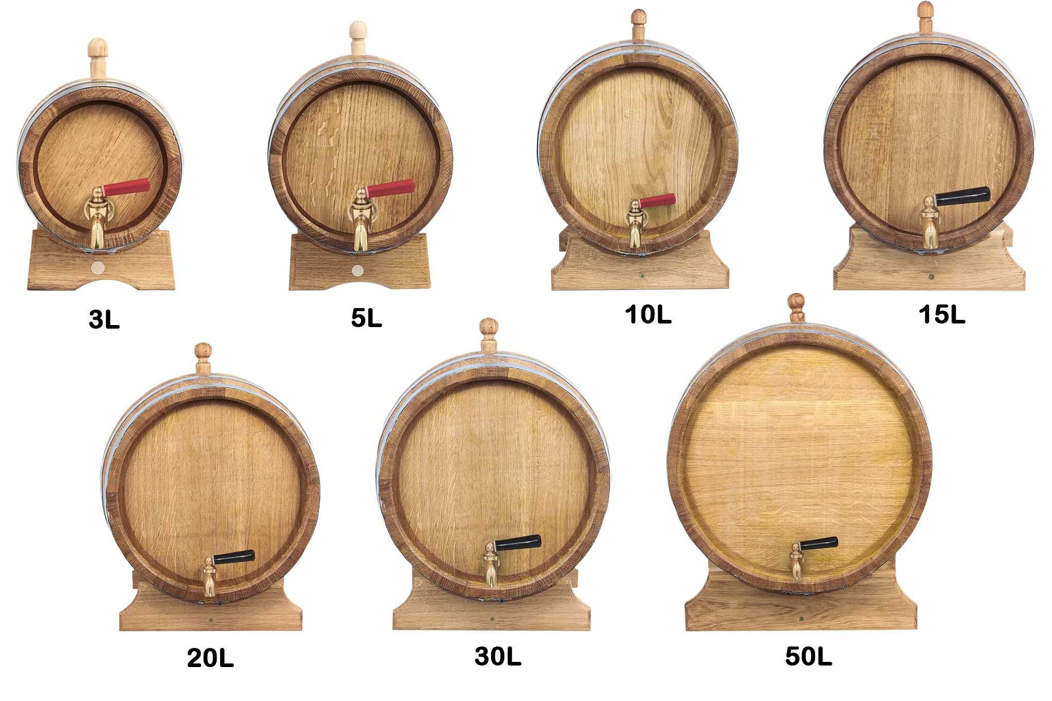 Dębowe beczki 1L 2L 3L 5L 10L 15L 20L 30L 50L na whisky bimber nalewki
