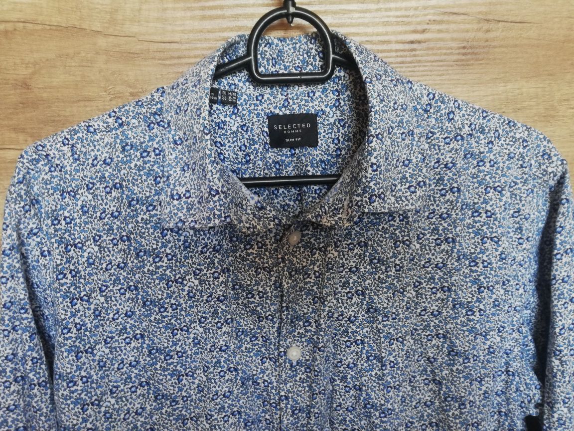 Koszula męska wzorzysta z długim rękawem Selected Homme (slim fit) roz
