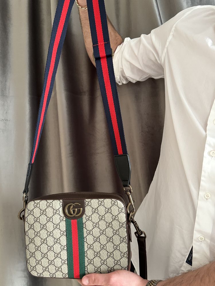 Сумка GUCCI чоловіча Преміум текстиль