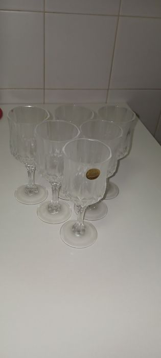Vendo 6 copos de cristal da marca cristal d'arques