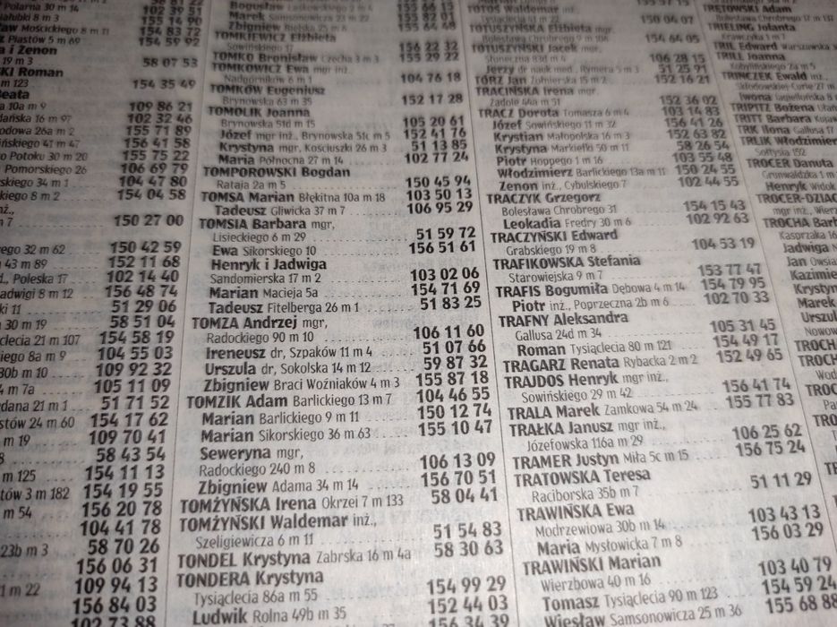 KSIĄŻKI TELEFONICZNE - 1997/2015r. - 17 sztuk ! - Klienci Prywatni