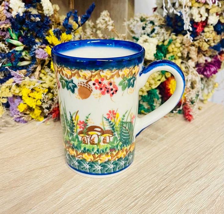 Ceramika Bolesławiec. Kubek 150 ml unikat (6050)