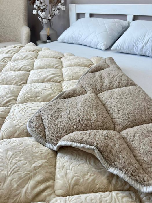 Бестселер сезону! ХУТРЯНА КОВДРА тепла зимова зимнее одеяло на овчине