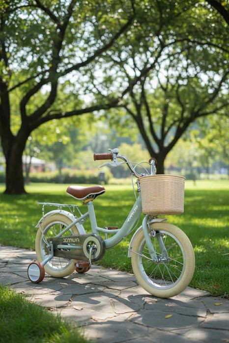 rower dziecięcy 4 kółka szary prezent  chłopiec dziewczynka 14 cali