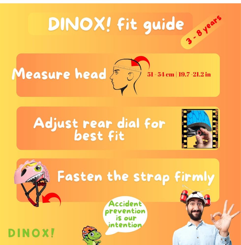 Dinox Dziecięcy kask rowerowy rozmiar S (51-54cm)