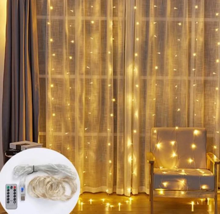 Гірлянда-штора на вікно