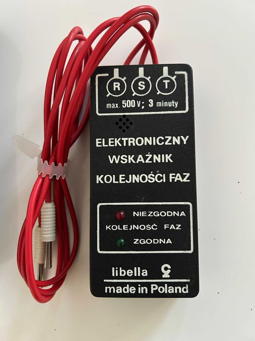 Nowy elektroniczny wskażnik kolejności faz Libella w futerale